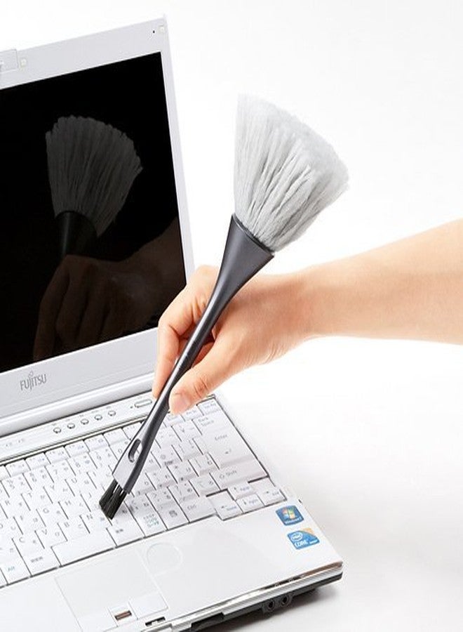 SpiderJuice® Multipurpose Double Sided Microfiber Duster with Hard Bristles Cleaning Brush for Computer Laptop Keyboard Delicate Products (Single Brush, Random Color) - Image 5